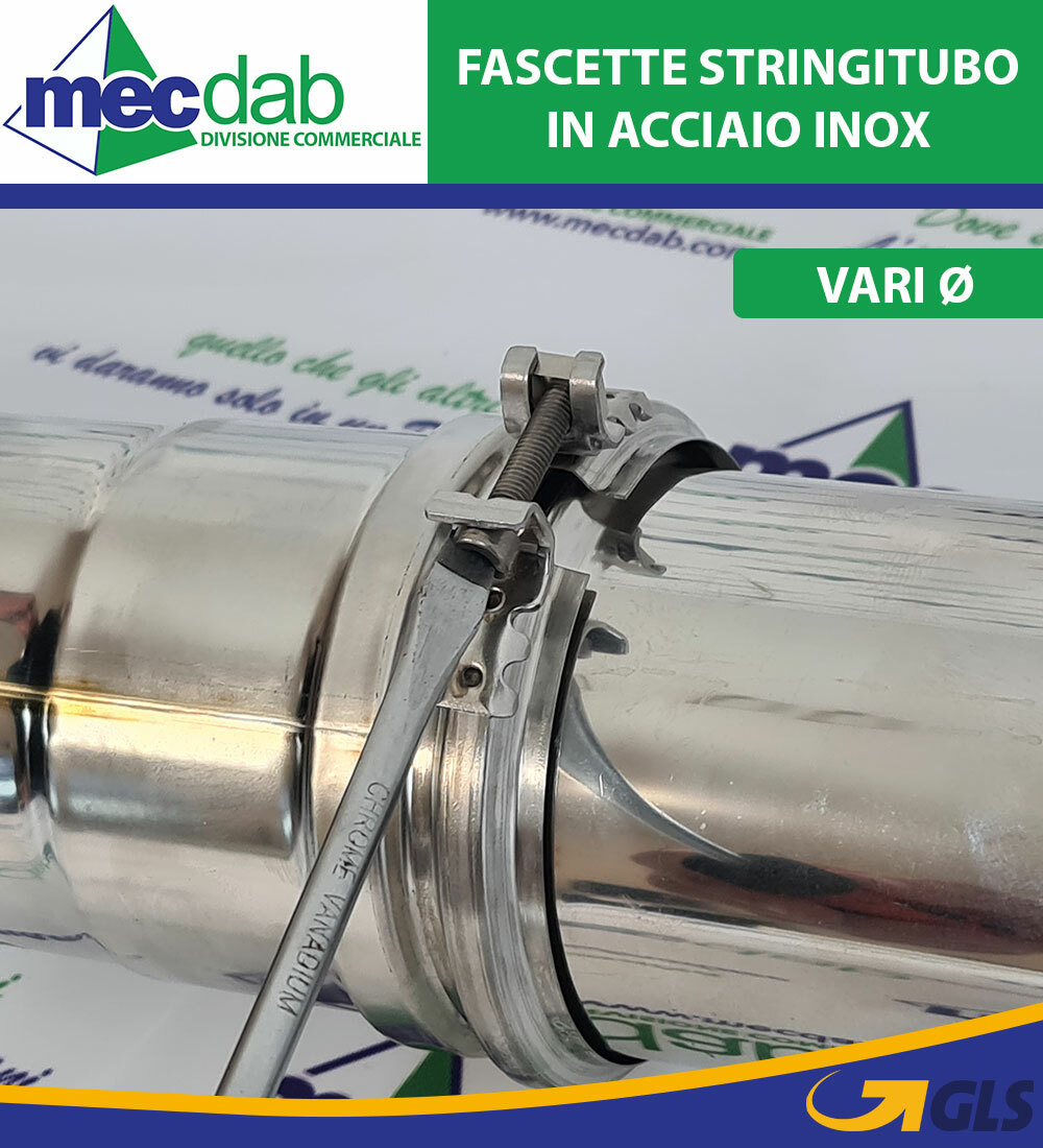 Fascette Stringitubo Acciaio Inox 304 - 5 Pezzi Regolabili 50-70mm - Per Tubi Flessibili - Foto 5