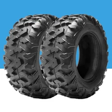 Set 2 6Ply 25x8-12 ATV UTV Tires 25x8x12 25x8 12 All Terrain V-shape 22/32 Tread
