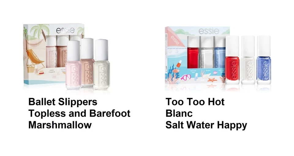 Essie Nagellack Set Holiday Collection zwei Varianten 3er Pack