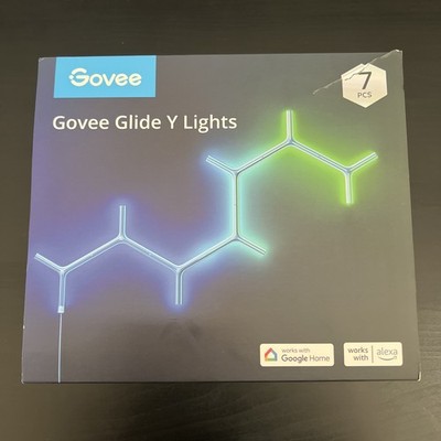 Govee Glide Y Lights 7 PCS RGBIC LED Gaming Lights for Wall Smart Wi-Fi Game NEW