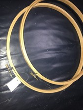 2 Vintage Screw Embroidery Wood Hoops New. Old Stock12  Large