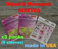 OP/TECH (made in USA) Tripod & Monopod Sleeves for Nikon, Canon, Sony cameras.