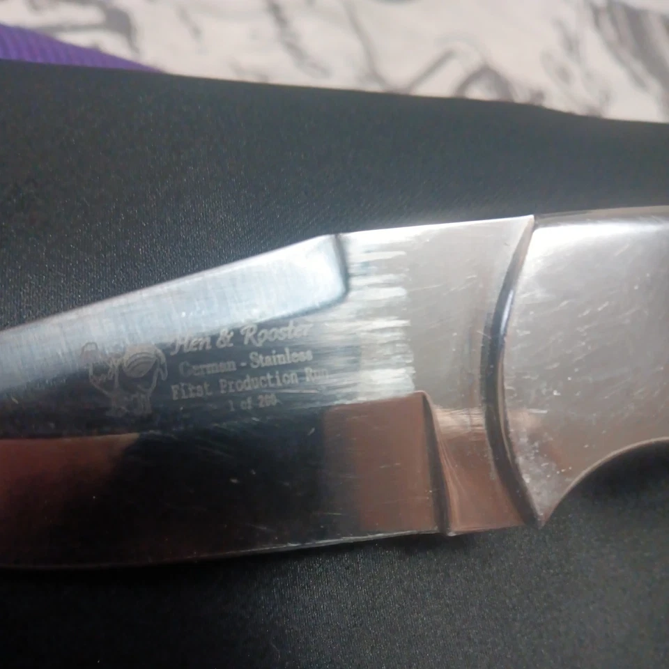 Hen & Rooster SPAIN RARE "1st PRODUCTION" Fixed Blade Green Stag Knife 5030GLS - Image 2 of 4