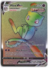 Mew VMAX 268/264 Rainbow Rare Fusion Strike Pokemon Holo NM on eBay