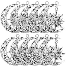 20 Pcs Jewelry Accessories Pendant for Making Moon Charms Sun and