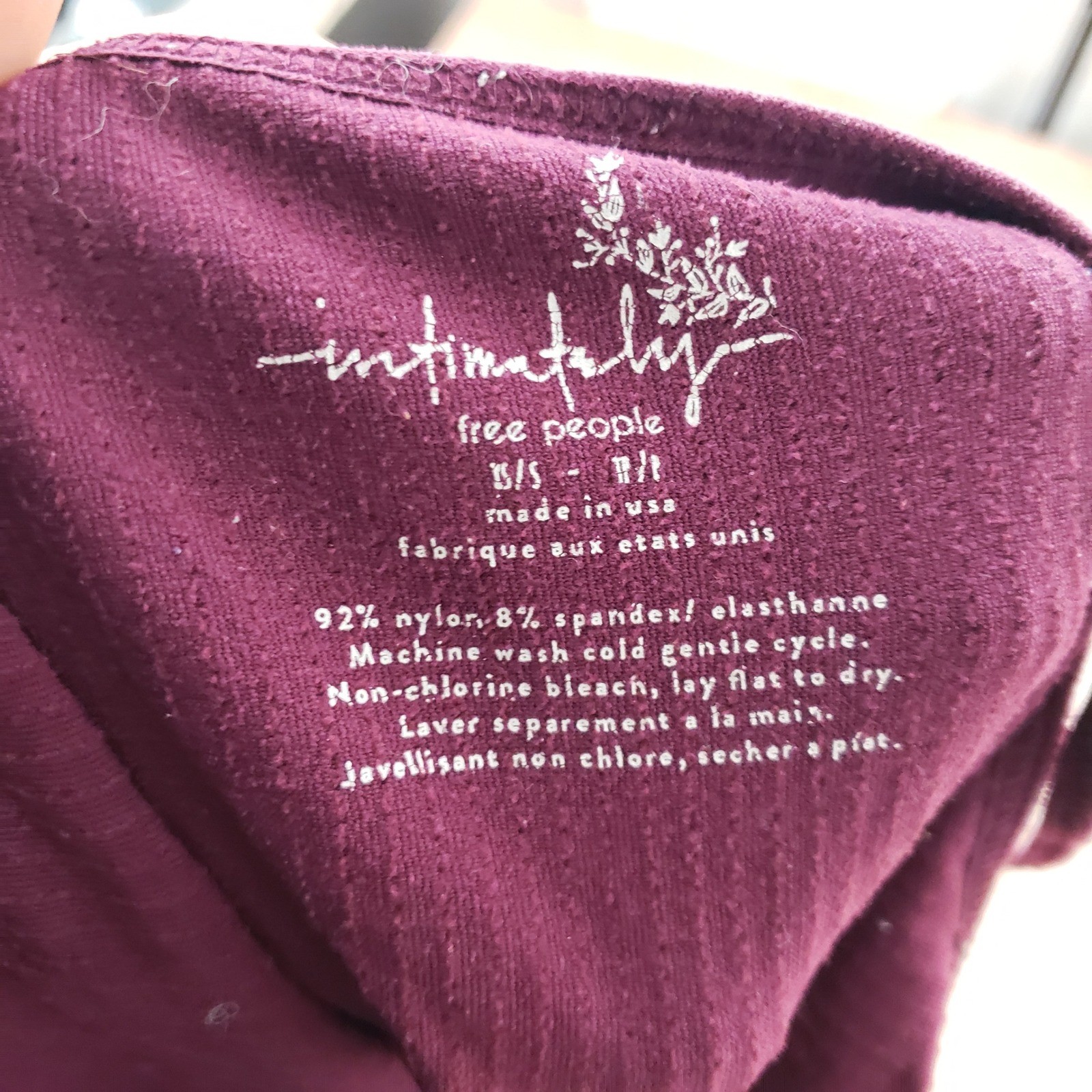 Intimately Free People Seamless Cami Tank Womens XS/S Purple Top Lace Up V-Neck