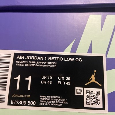Jordan Zion Williamson Air Jordan 1 Retro Low OG Voodoo Alt IH2309-500 Brand New