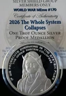 2026 Silver Shield Whole System Collapse - 1 oz  Silver Proof - Wth Coa Presale