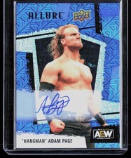 2022 Upper Deck Allure AEW #2 Hangman Adam Page Autographs Blue Line #/35