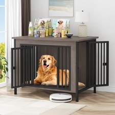 Dog Crate Furniture for 1 or 2 Dogs, Heavy Duty Single/Double Dog Crates