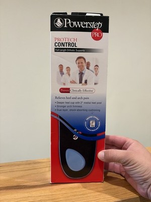 Powerstep Pro ProTech Control Full Length Orthotic Men's 7-7.5 Women s 9-9.5