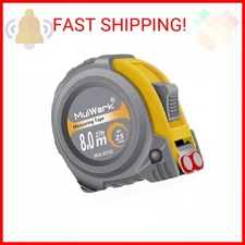 MulWark 26ft Measuring Tape Measure by Imperial Inch Metric Scale with Both-Side