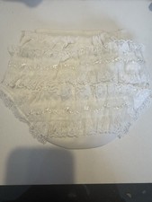 Vintage Alexis Handi -Panti Baby Girl  s small plastic diaper cover lace print  A8