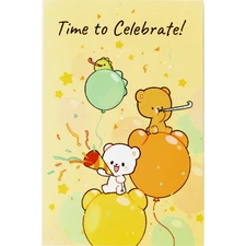 Milk Mocha Bear: Time to Celebrate Greeting Card