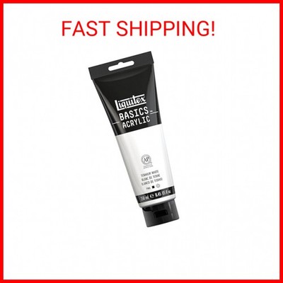 Liquitex BASICS Acrylic Paint, 250ml (8.5-oz) Tube, Titanium White