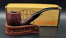Oscar Aged Briar 603 (Savinelli) / Rusticated Bent Billiard / Estate / Restored