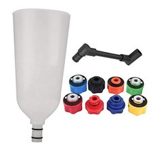 Oil Funnel Adapter Set - 10Pcs Car Engine Oil Filling Kit with Swivel