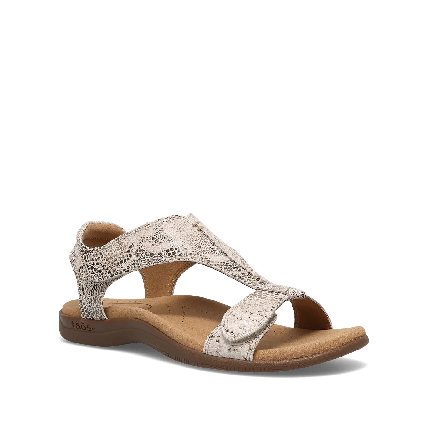Women's New TAOS "The Show" Premium Leather Sandal - Brown Snake - All Sizes