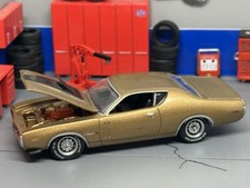 1971-1974 Dodge Charger Rt Hemi Gold Opening Hood 164 Scale Mopar