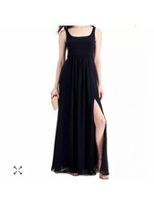 ADRIANNA PAPELL Womens Navy Lined Sleeveless Full-Length Formal Gown Dress 4