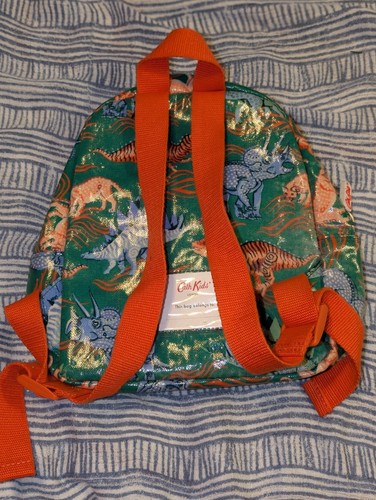 Cath Kidston Kids London Mini Backpack Dinosaur Green Coated Canvas Cute - Picture 6 of 14