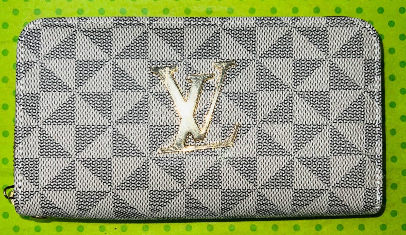 Monogram Zippy Wallet Triangular Pattern Gray & B… - image 1