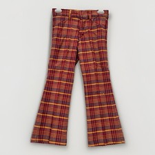 Vintage Sears Perma-Prest Pants Youth Boys Size 12 26x22 Plaid Preppy 60s 70s