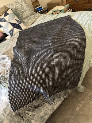 Erdos Gray & Cream Waffle Weave 100% Cashmere wrap- Reversible