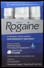Rogaine Mens Regrowth Foam 5 Unscented 3 Month Supply EXP 08/2027
