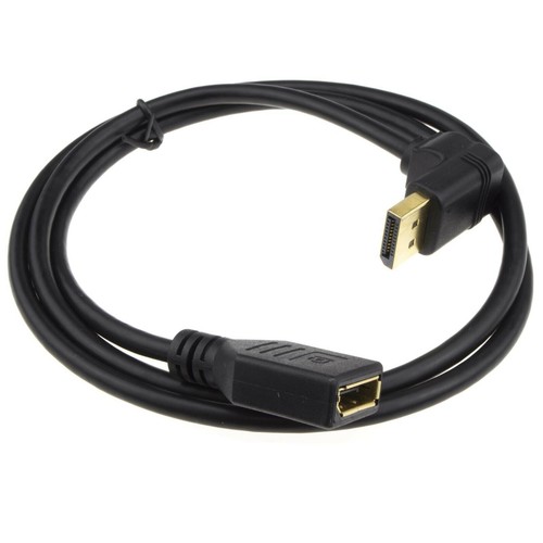 Right Angle DisplayPort v1.2 Extension Cable 4K Plug to Socket 20cm / 50cm / 1m - Afbeelding 9 van 17