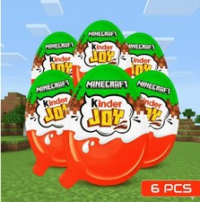 SET 6 X Kinder Joy Minecraft Game Mini Figures Limited Edition