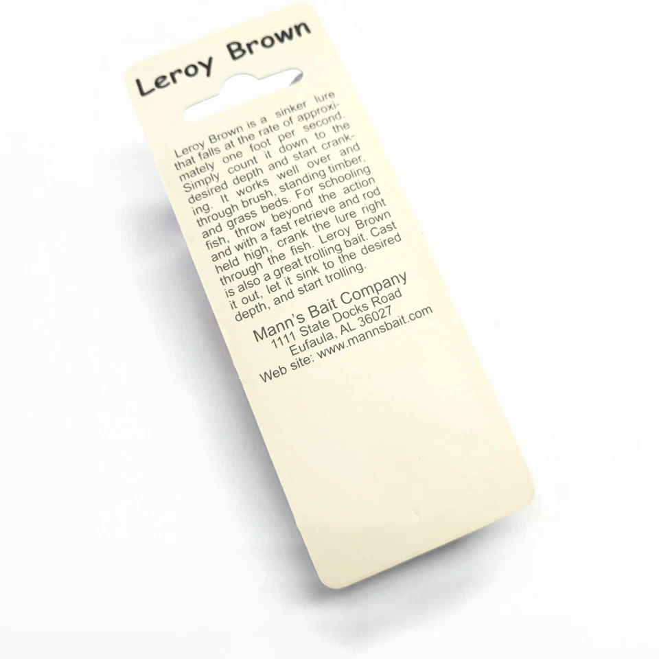 (3) Vintage Tom Manns "Leroy Brown" Crankbait Bass Fishing Lure Lot • Eufaula AL - Image 4 of 4