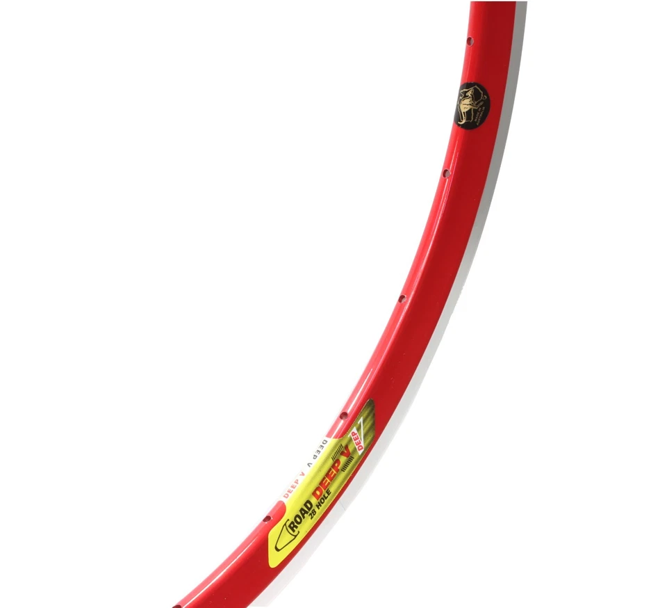 Llanta de aleación Velocity Deep V 700c 28H roja MSW llanta Australia bicicleta de carretera NUEVA NOS Foto 2 de 4