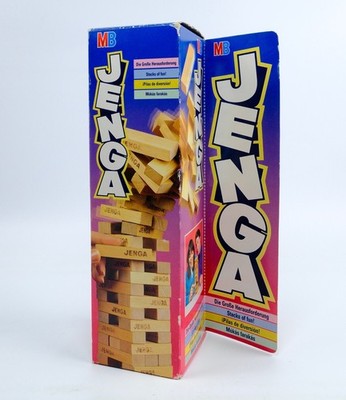 MB Jenga Classic Holzblock Stapelspiel (Alter 7+) Vintage 1995 - vollständig