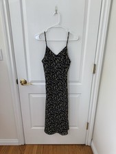 Express Vintage 90s Size 5/6 Colorful Floral Sundress Lined Midi Dress