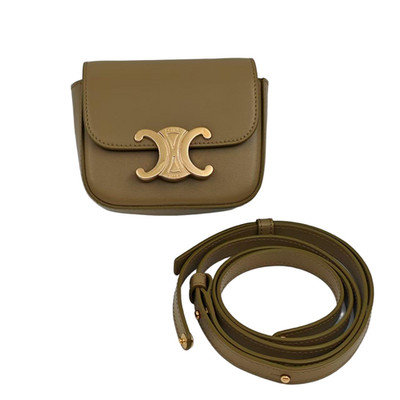 Celine Triomphe Green Mini Shoulder Crossbody Bag Olive