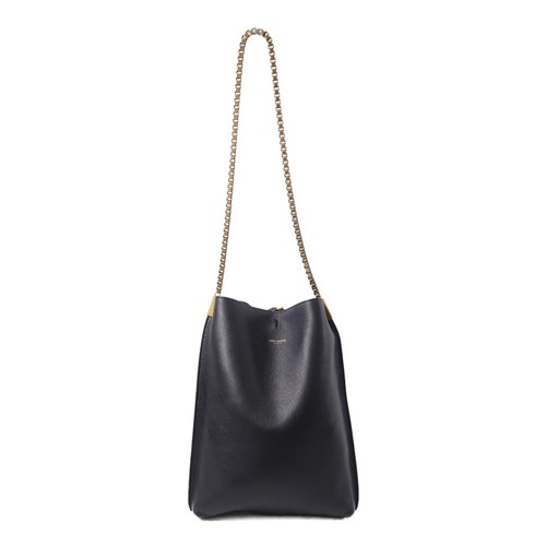 SAINT LAURENT YSL GHW Mini Suzanne Shoulder Bag 636498 Calfskin Leather Black