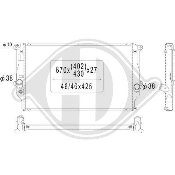 KüHler MotorküHlung Diederichs DCM3288 Diederichs Climate FüR Toyota-image