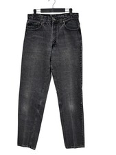 Vintage 90's Levi's 550 Made in USA Black Faded Denim Jeans Size 30x35