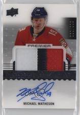 2016-17 Upper Deck Premier Rookie /299 Michael Matheson #89 Patch Auto lb9