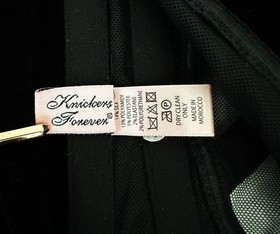 Agent Provocateur Knickers Forever Black Silk Velvet Mesh Corset Hook/Eye 3 S/M