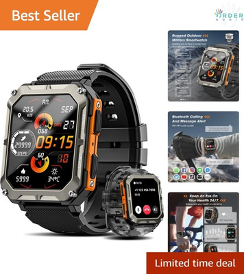 #ad Military Smart Watch for Men Blood Pressure Calls Fitness 120 Sports Waterproof $92.97