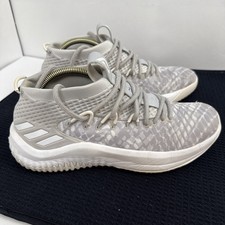 Adidas Dame 4 Grey/White Size 6.5 "From Start To Finish" Teen Preowned