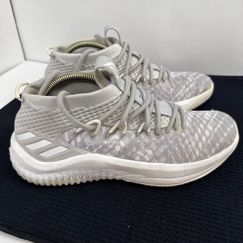 Adidas Donna 4 Grigio Bianco Taglia 6.5 "Dall'inizio alla fine" Teen Usate