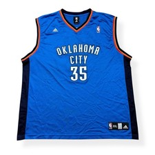 Adidas Oklahoma City Thunder Kevin Durant #35 NBA Jersey Men's 2XL Blue