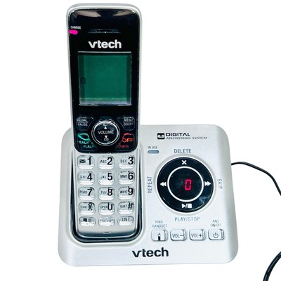 VTech Cordless Phone Backlit Display Keypad Model CS6629 Answering Machine Used