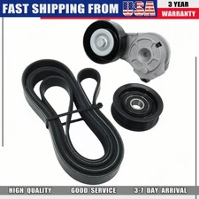 Drive Belt Tensioner Pulley Kit For Ford Crown Victoria Lincoln Town Car 06-11