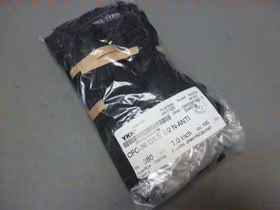 4'' - 18 in. New BAG OF 100 YKK CFC-36 DA E 1/2 N-ANTI #3 Zipper Black #580