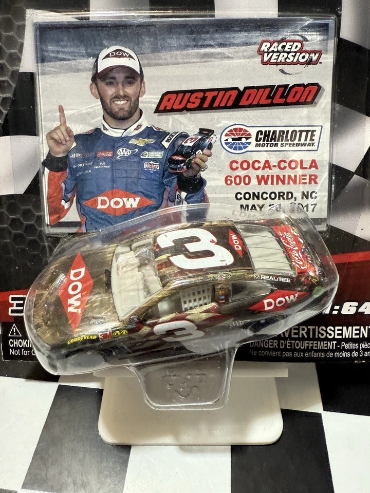 AUSTIN DILLON DOW 2018 COCA COLA 600 WIN NASCAR Authentics 1:64 Diecast WAVE 1 - Image 2 of 4