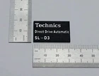 Technics National SL-D3 Turntable Badge Logo Premium Silver With 3M Adhesive